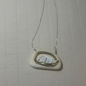 Zara Cream and Gold Chain Bag